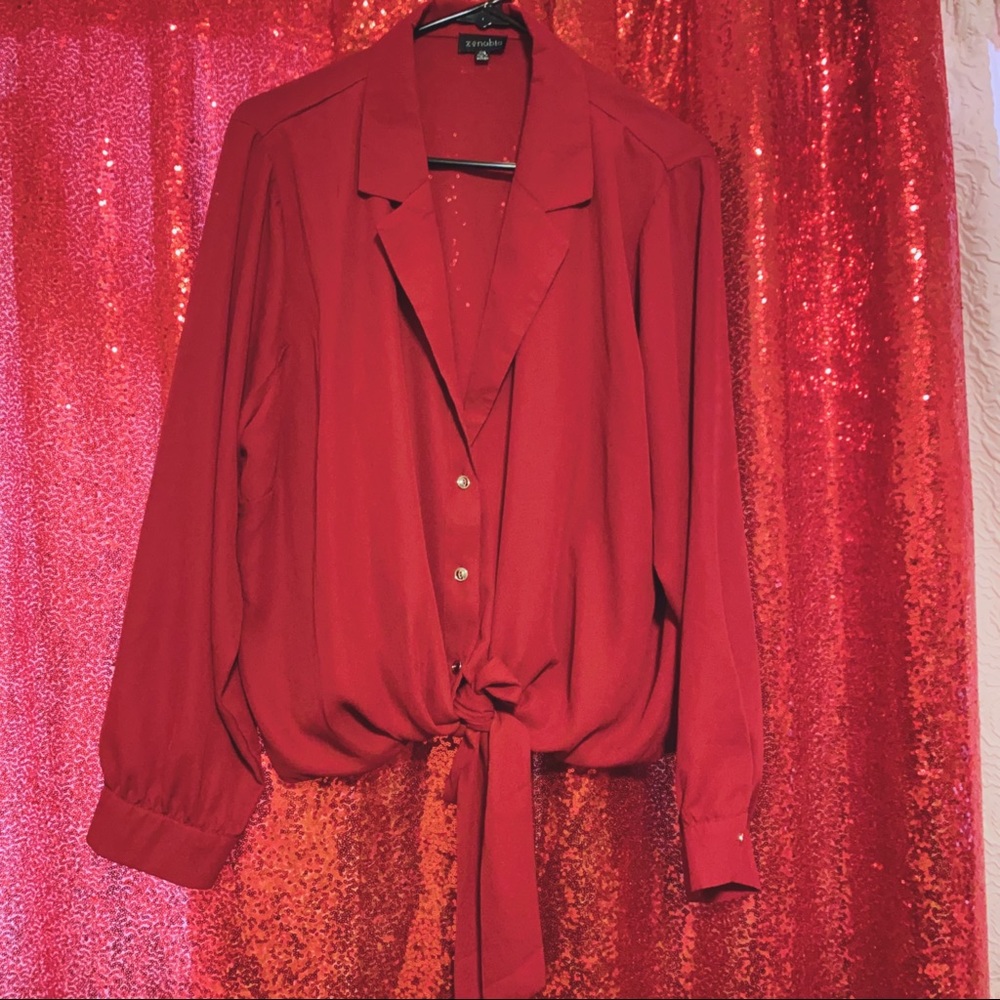 Red blouse
